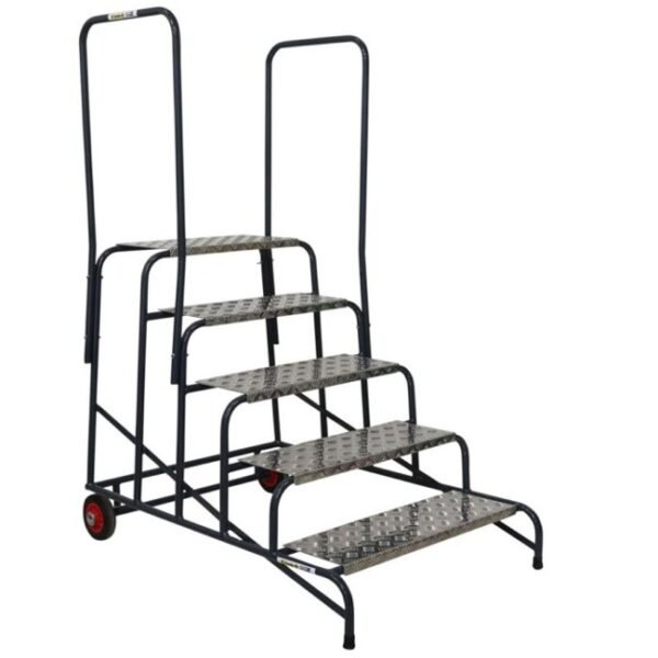 climb-it wide working steps 5-tread with 2 handrail