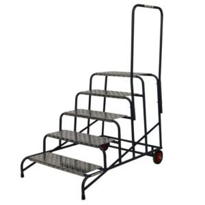 climb-it wide working steps 5-tread with 1 handrail