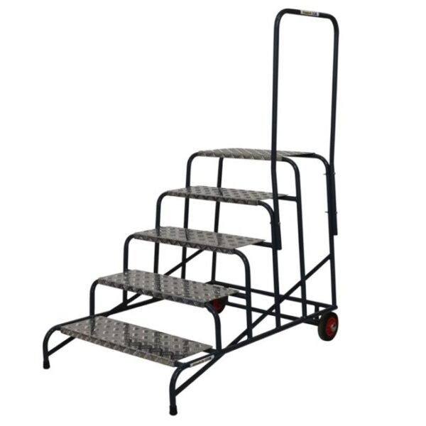 climb-it wide working steps 5-tread with 1 handrail