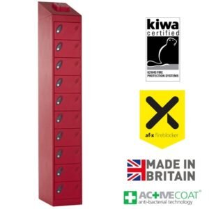 Probe fire suppression lithium-ion batter charging lockers 10 door af-x fireblocker