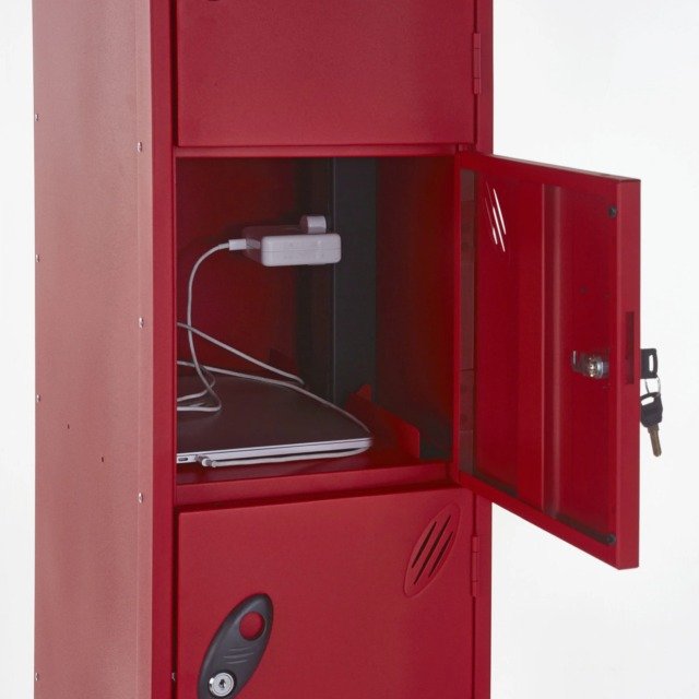 Probe fire suppression lithium-ion batter charging lockers 6 door af-x fireblocker