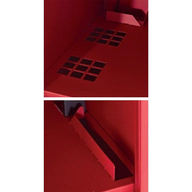 Probe fire suppression lithium-ion batter charging lockers 4 door af-x fireblocker