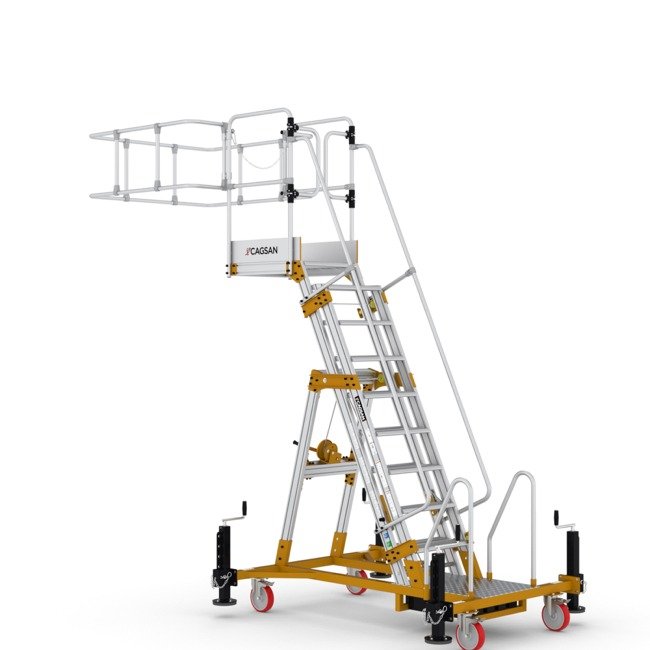 climb-it cagsan adjustable height platform tanker ladder