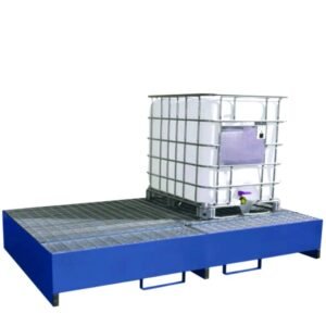 Hazstor metal double ibc spill pallet steel bund