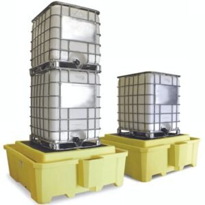 Enpac double ibc spill pallet with integral dispenser