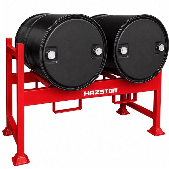 hazstor drum rack dr2. horizontal drum dispensing and storage rack