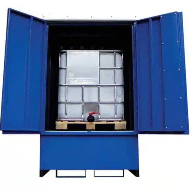 hazstor steel ibc storage unit with doors