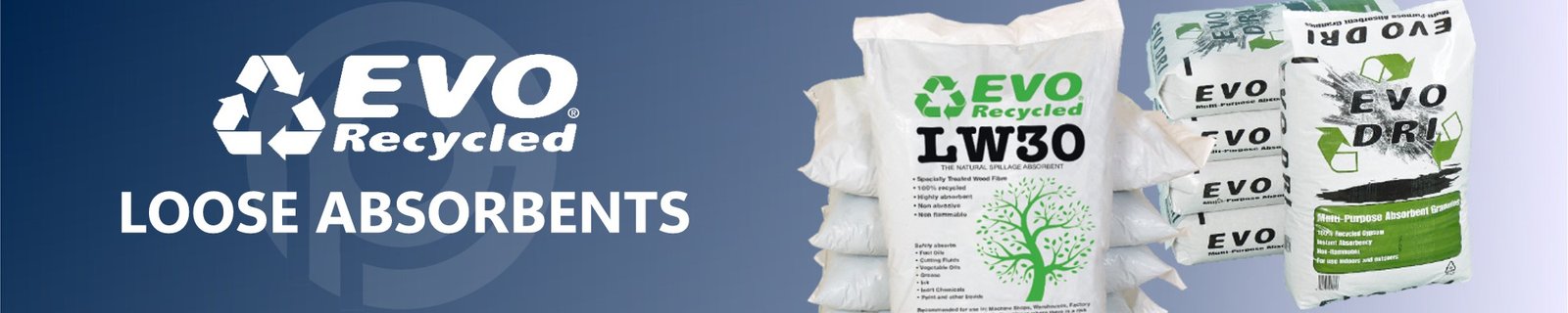 Evo loose absorbents, evi dri, lw15, lw30, lw60 granules