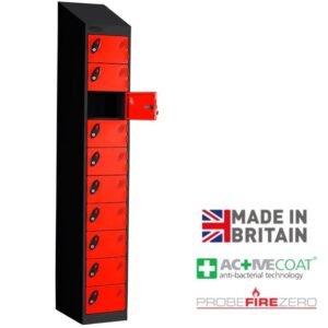 Probe 10 door sloping top tool charging locker red