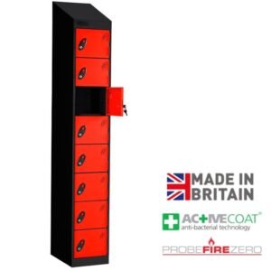 Probe 8 door sloping top tool charging locker red