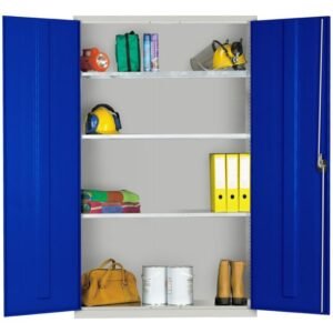 elite extra wide cupboard blue doors