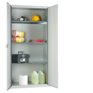 Elite standard steel workplace mid grey doors cupboard