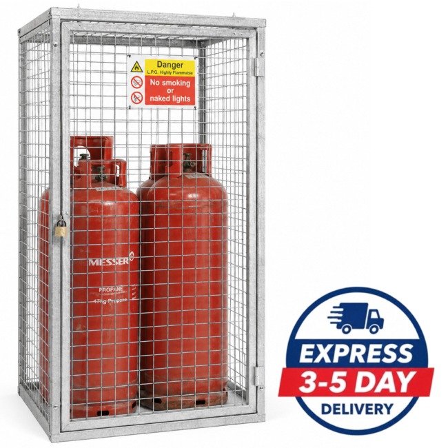 Hazstor GC4 galvanised steel gas storage cage