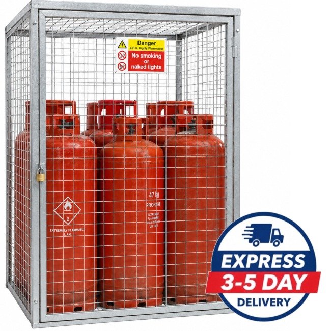 Hazstor GC5 galvanised steel gas storage cage
