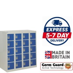 qmp armour 20 door personal effect locker dark blue