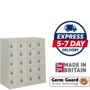 qmp armour 20 door personal effect locker light grey