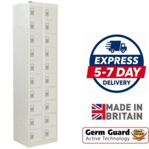 qmp armour 20 door personal effect locker light grey