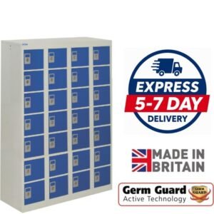qmp armour 20 door personal effect locker dark blue
