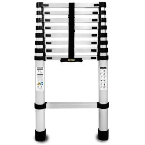 Drabest aluminium telescopic ladder with 9 treads