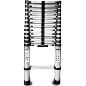 Drabest aluminium telescopic ladder with 13 treads