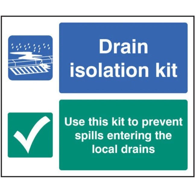 Drain Isolation Kit Sign