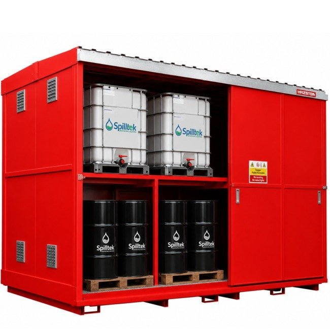 Hazstor Dual Purpose Chemical Store | 64 Drum / 16 IBC