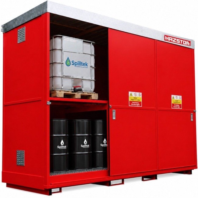 Hazstor Dual Purpose Chemical Store | 24 Drum / 6 IBC