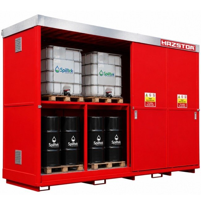 Hazstor Dual Purpose Chemical Store | 32 Drum / 8 IBC