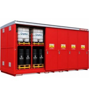 Hazstor Dual Purpose Chemical Store with Push Back | 96 Drum / 24 IBC
