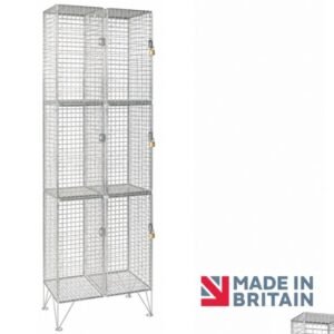 3 door wire mesh locker nest-2