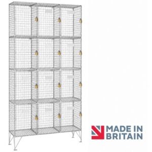 4 door wire mesh locker nest-3