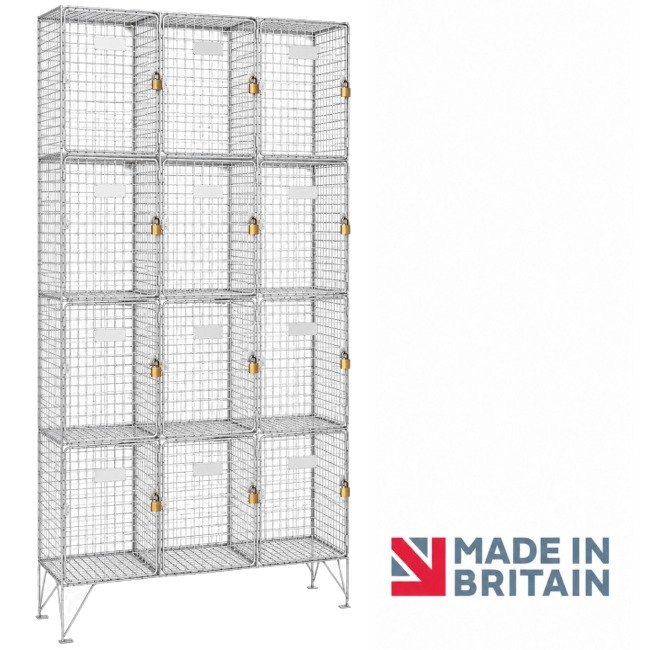 4 door wire mesh locker nest-3