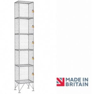 5 door wire mesh locker nest-1