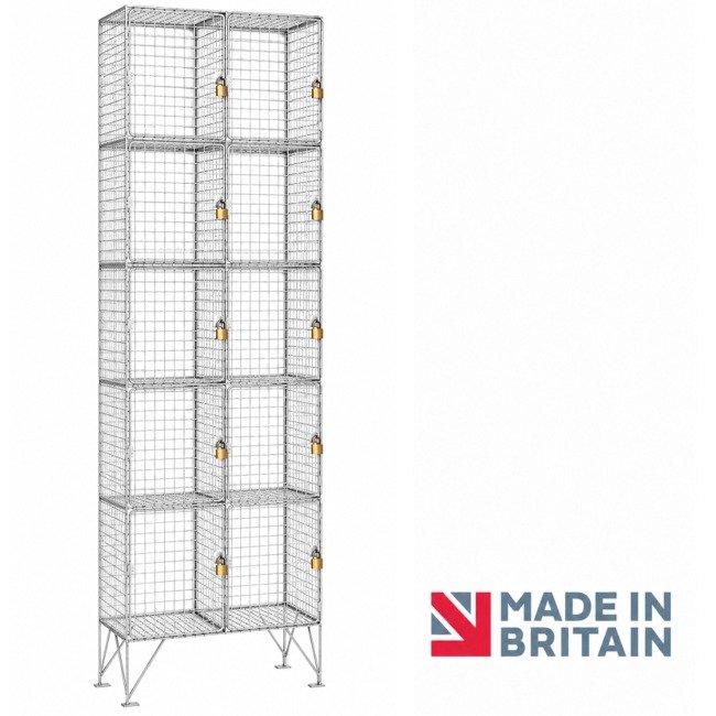 5 door wire mesh locker nest-2